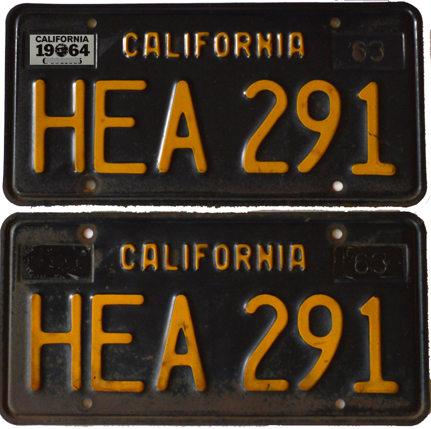 California License Plate Sticker Colors By Year